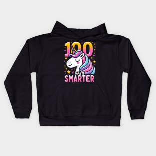 100 days smarter, adorable unicorn Kids Hoodie